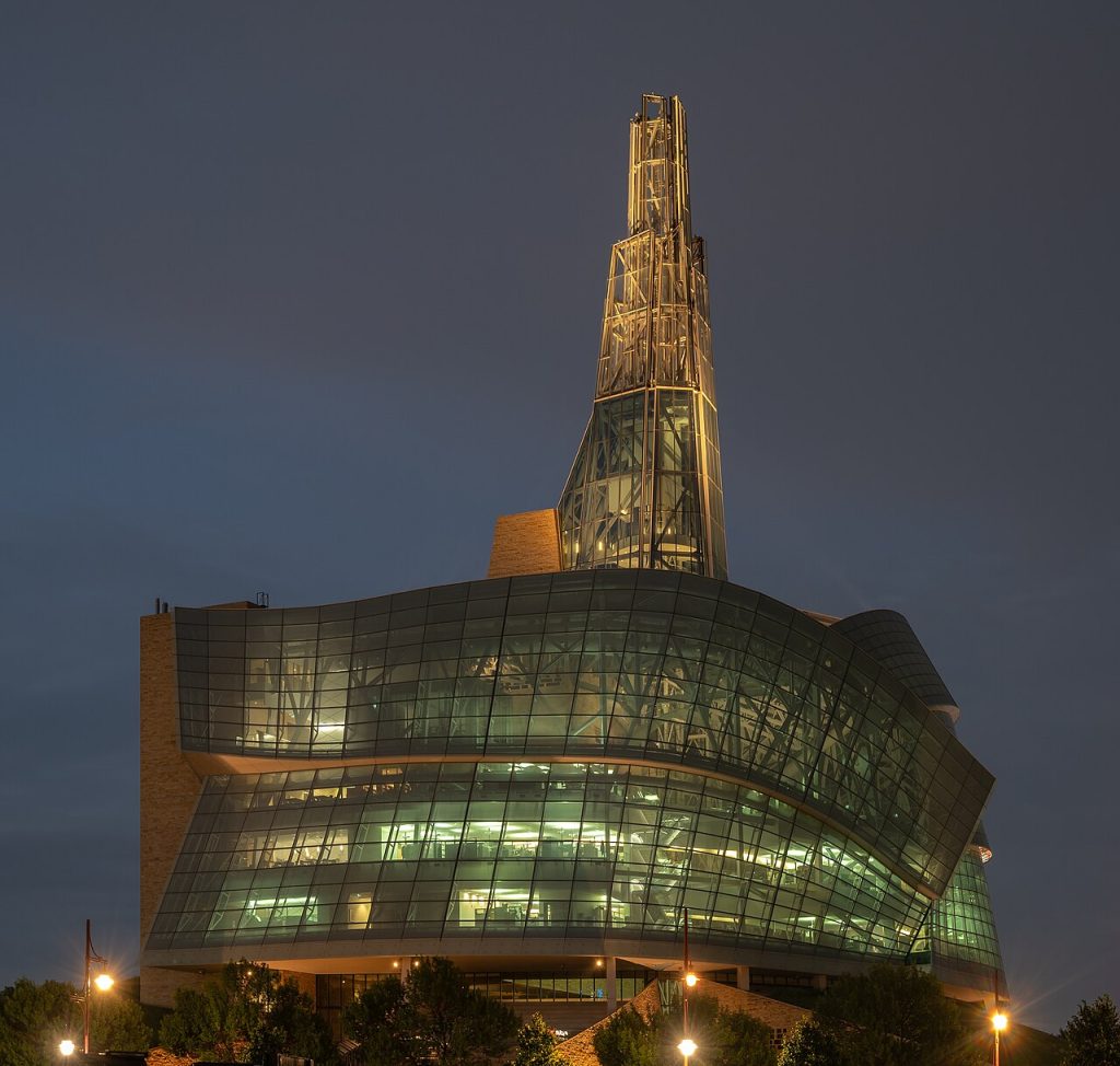 The Canadian Museum for Human Rights in Winnipeg; an illustrative cultural institution, not the text or enactment of the Multiculturalism Act.