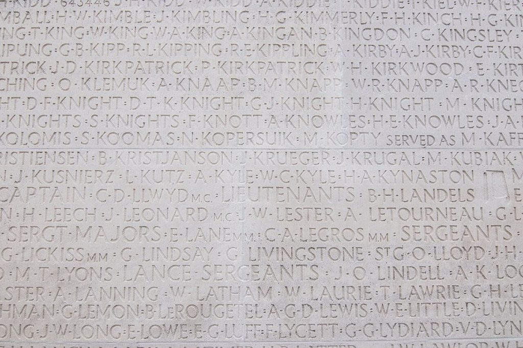 The Canadian National Vimy Memorial in France, photographed in 2017; a later memorial, not a wartime image.