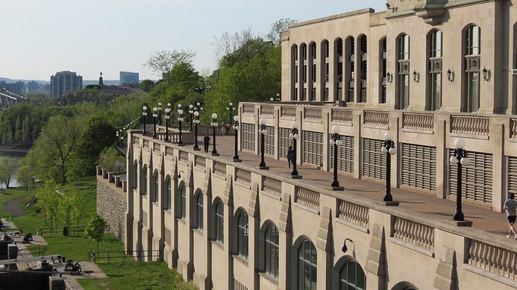 The Rideau Canal locks in Ottawa, photographed in 2012.