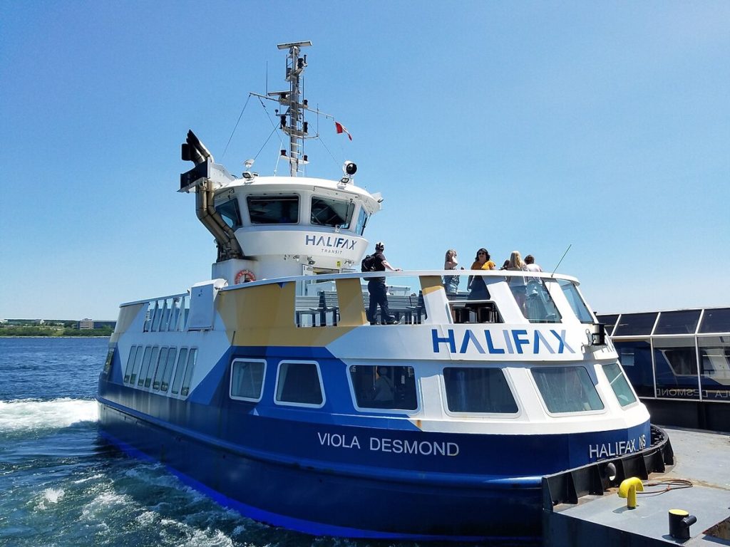 The Halifax harbour ferry named Viola Desmond, photographed in 2019; it does not show Desmond or the bank note.