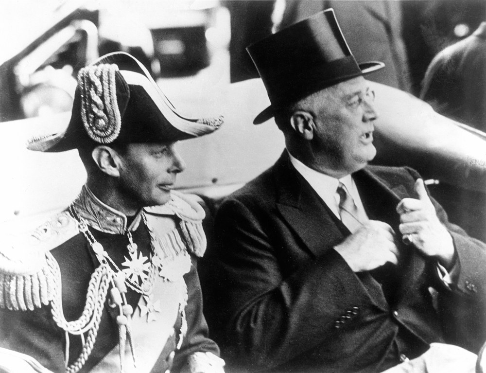 President Franklin D. Roosevelt and King George VI drive through Washington, June 8, 1939.