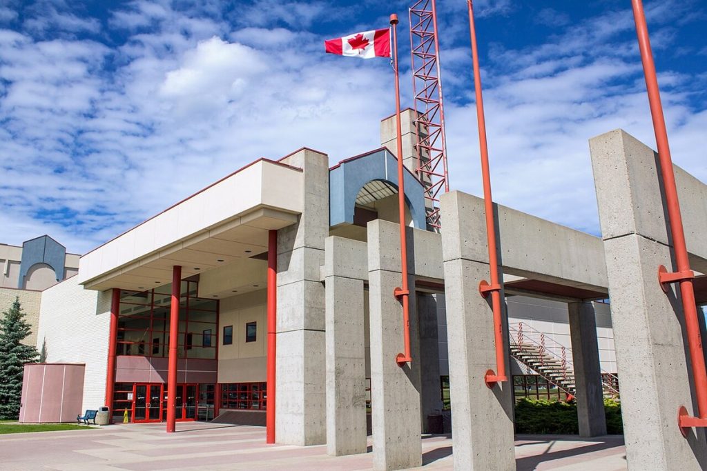Main entrance of the College of New Caledonia, Prince George.