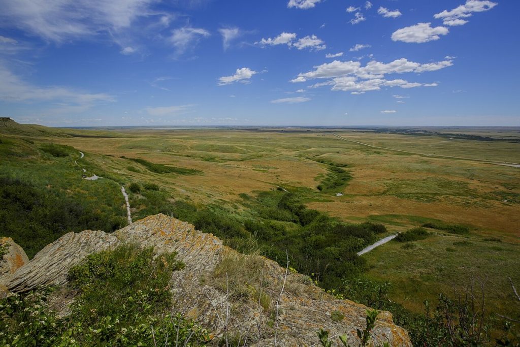 Head-Smashed-In Buffalo Jump World Heritage Site, Alberta, photographed in 2017.