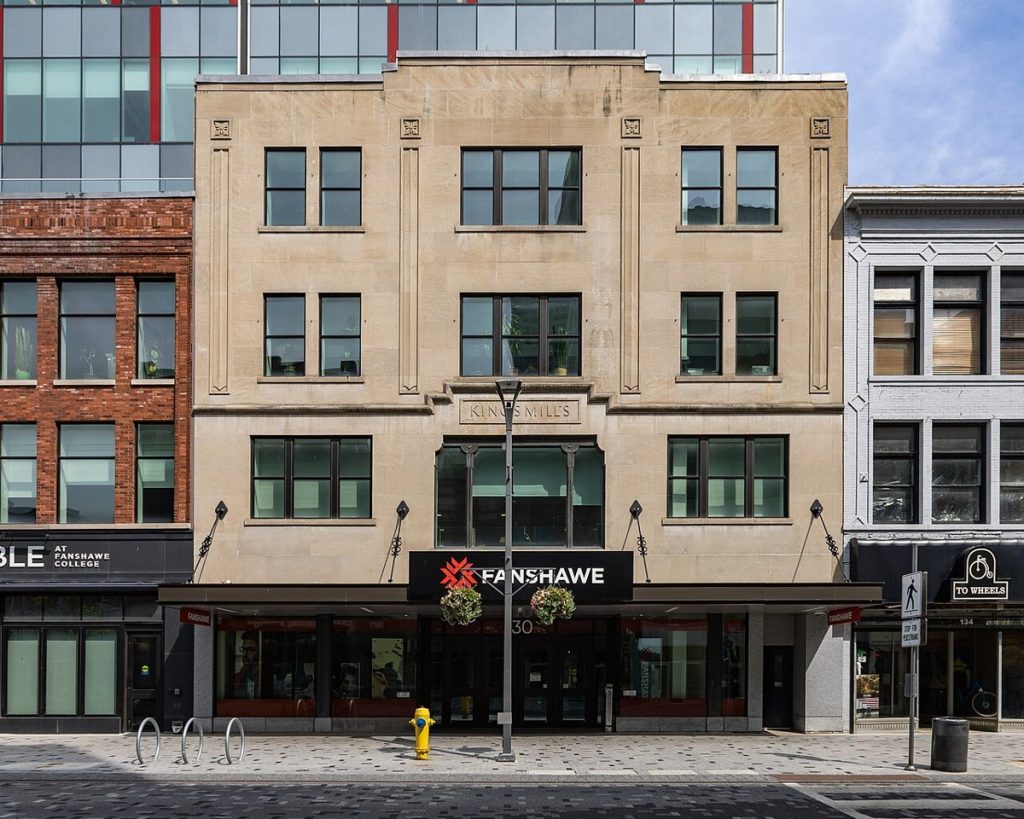 Fanshawe College’s King’s Mills building, 130 Dundas Street, London.
