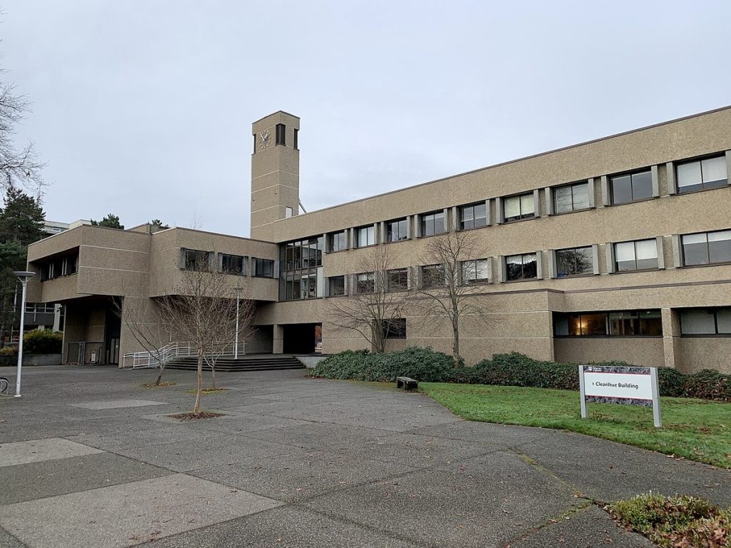 The Clearihue Building at the University of Victoria.