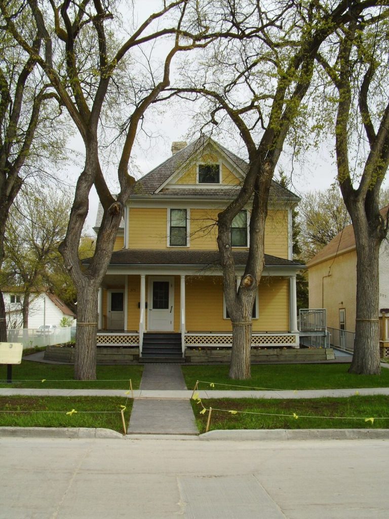 Gabrielle Roy’s childhood home at 375 Deschambault Street, St. Boniface, Manitoba, photographed in 2008.