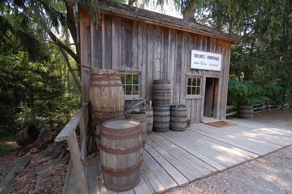 Taylor’s Cooperage at the site then known as Black Creek Pioneer Village, photographed in 2007.