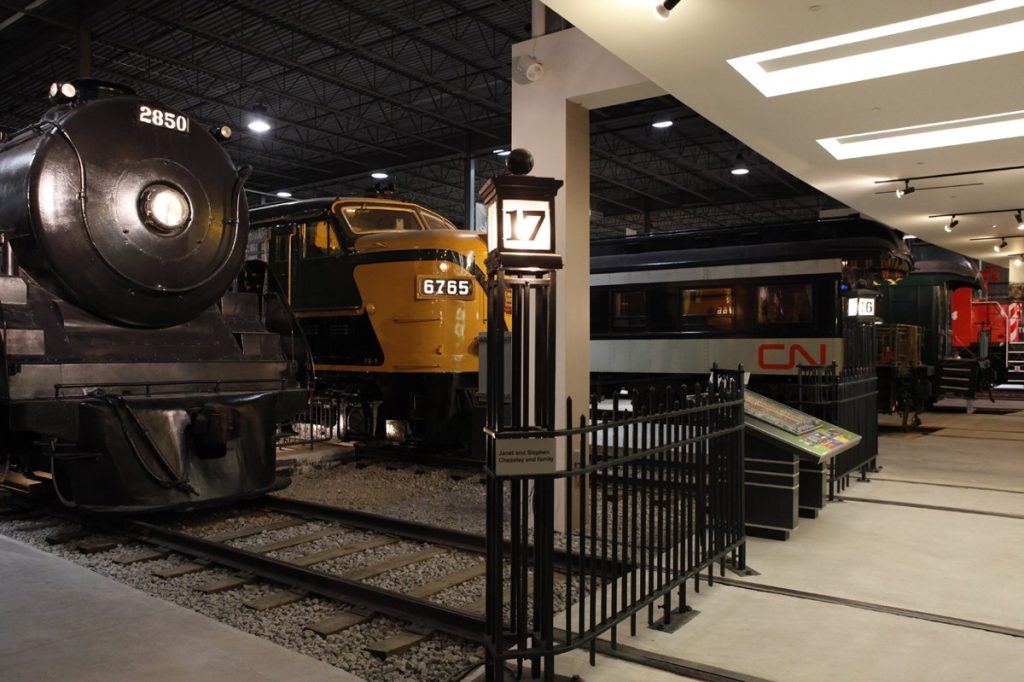 Historic trains preserved at Exporail.