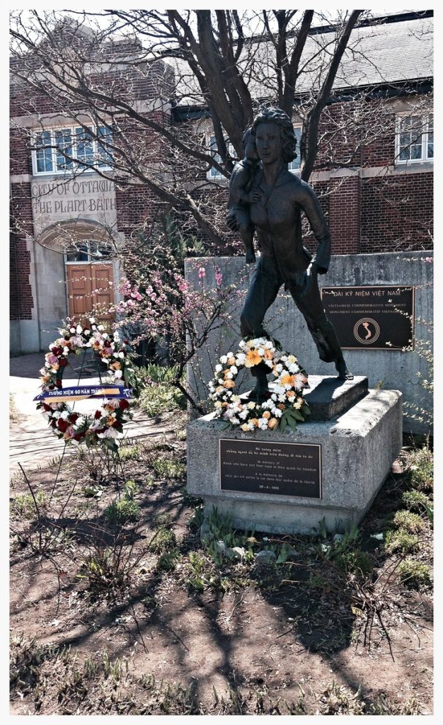 A monument to the Asian boat people in Ottawa, photographed in 2015.