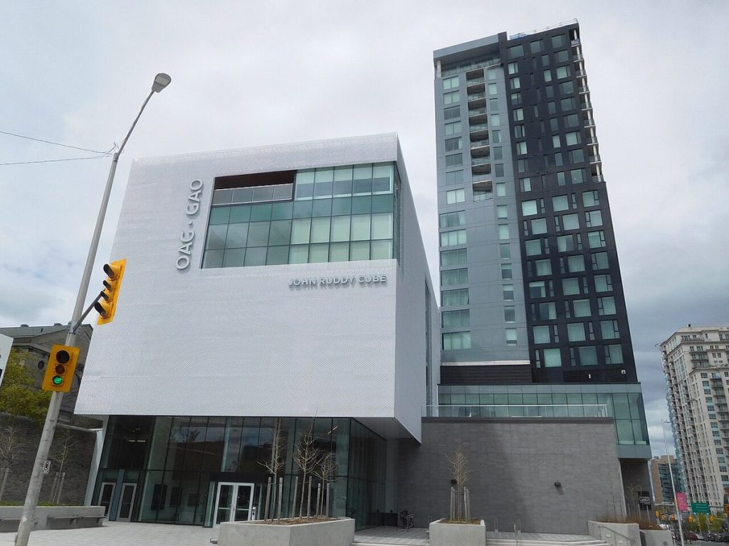 The Ottawa Art Gallery, with the John Ruddy Cube.