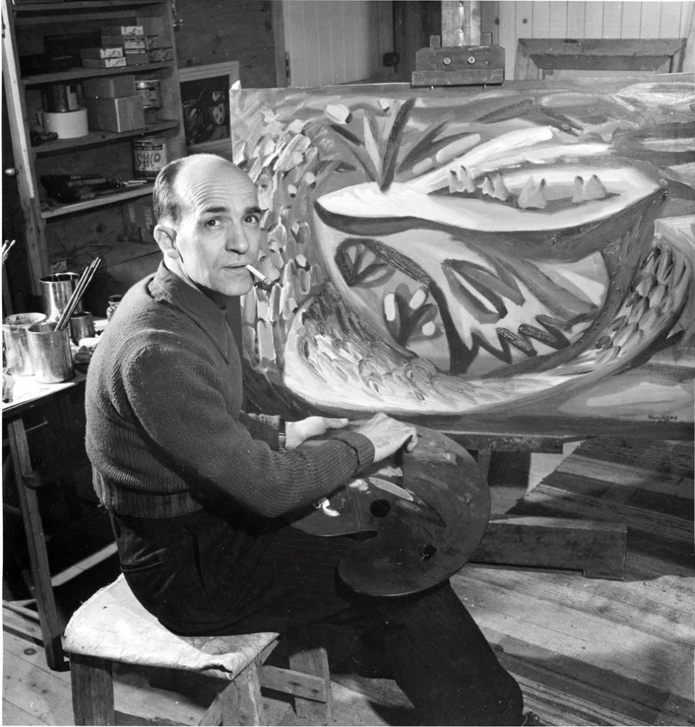 Paul-Émile Borduas in 1946, photographed by Ronny Jaques.