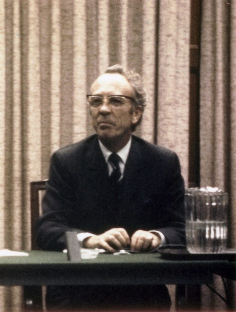 Tommy Douglas, former Premier of Saskatchewan, around 1971.