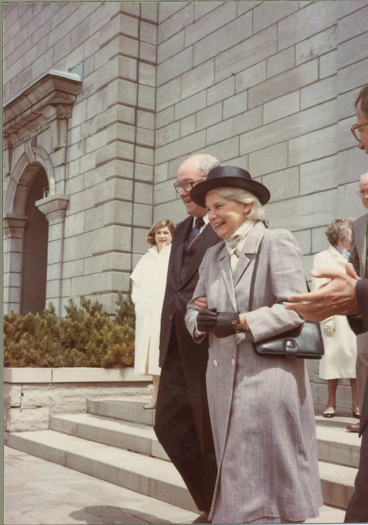 Governor General Jeanne Sauvé with her husband Maurice Sauvé in Ottawa, 1984.