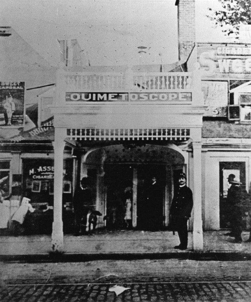 La première salle du Ouimetoscope à Montréal, 1906 (Cinémathèque québécoise).