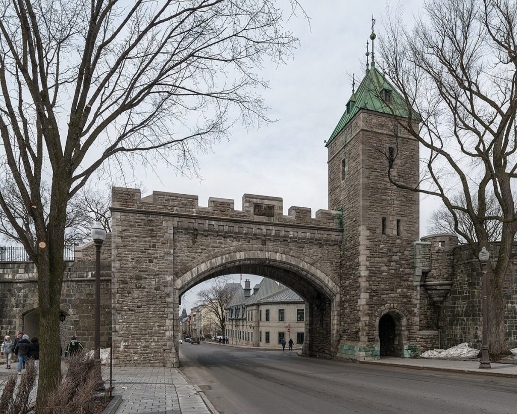 Porte Saint-Louis, a gate in the walls of Old Québec, photographed in 2017.