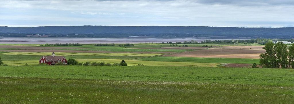 The Landscape of Grand Pré World Heritage Site, Nova Scotia, photographed in 2018.