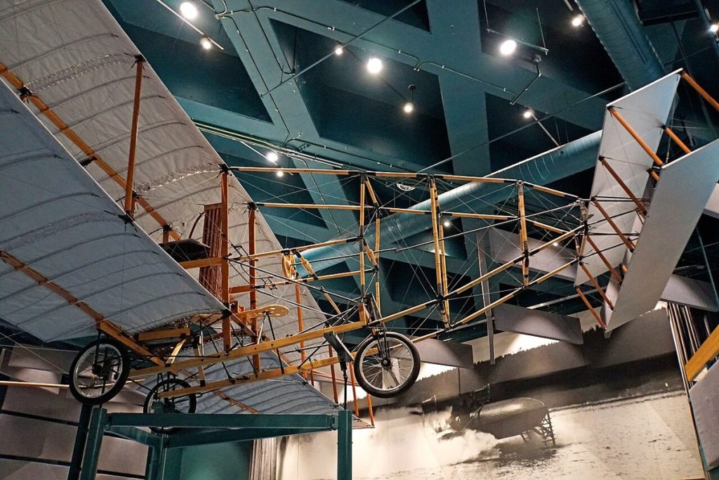 A Silver Dart display photographed in 2017; not the original 1909 aircraft.