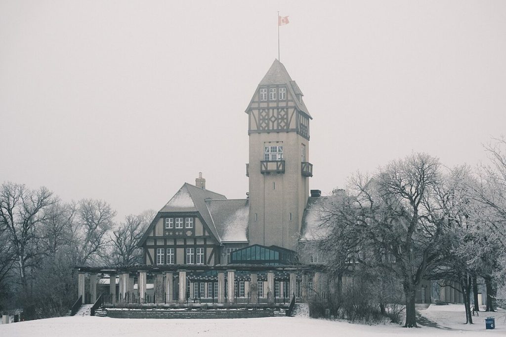 The Assiniboine Park Pavilion in Winnipeg on a frosty December morning in 2023.