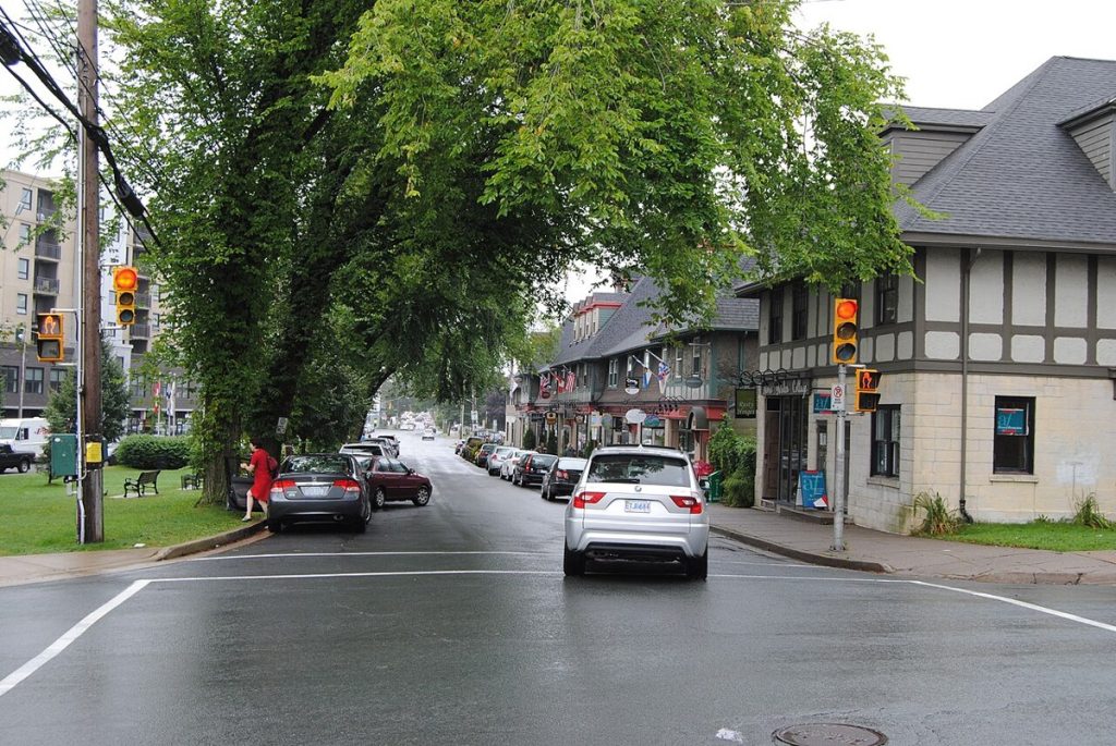 The Hydrostone district in Halifax, Nova Scotia, photographed in 2011.
