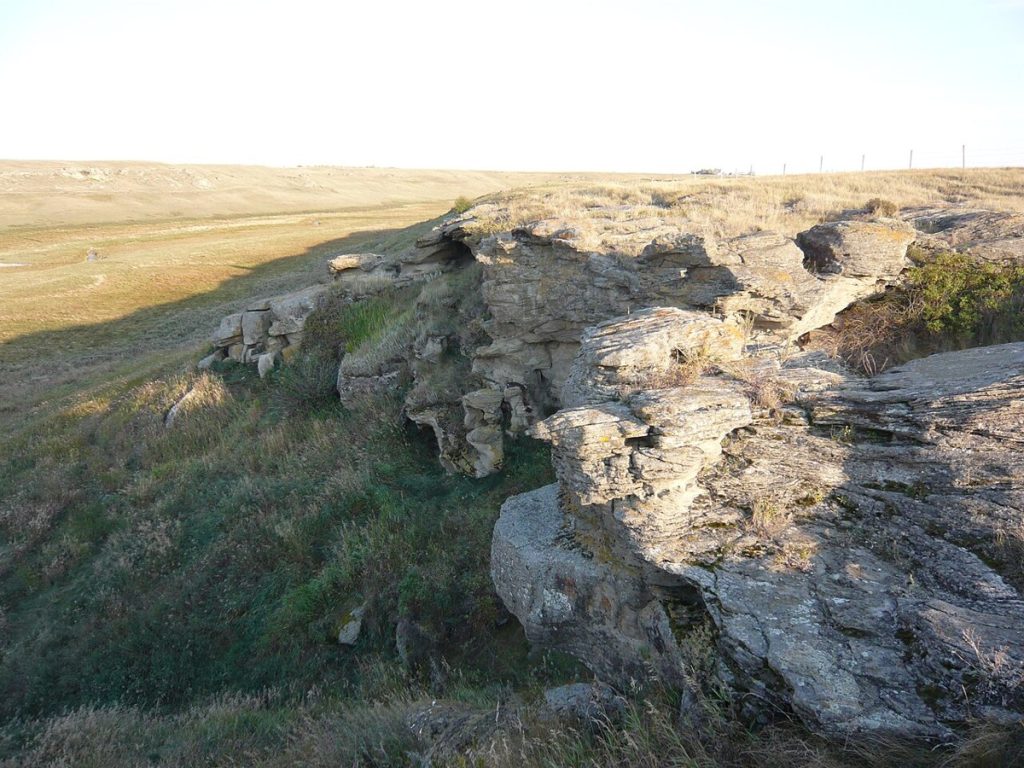 Old Women’s Buffalo Jump near Cayley, Alberta, photographed in 2009.