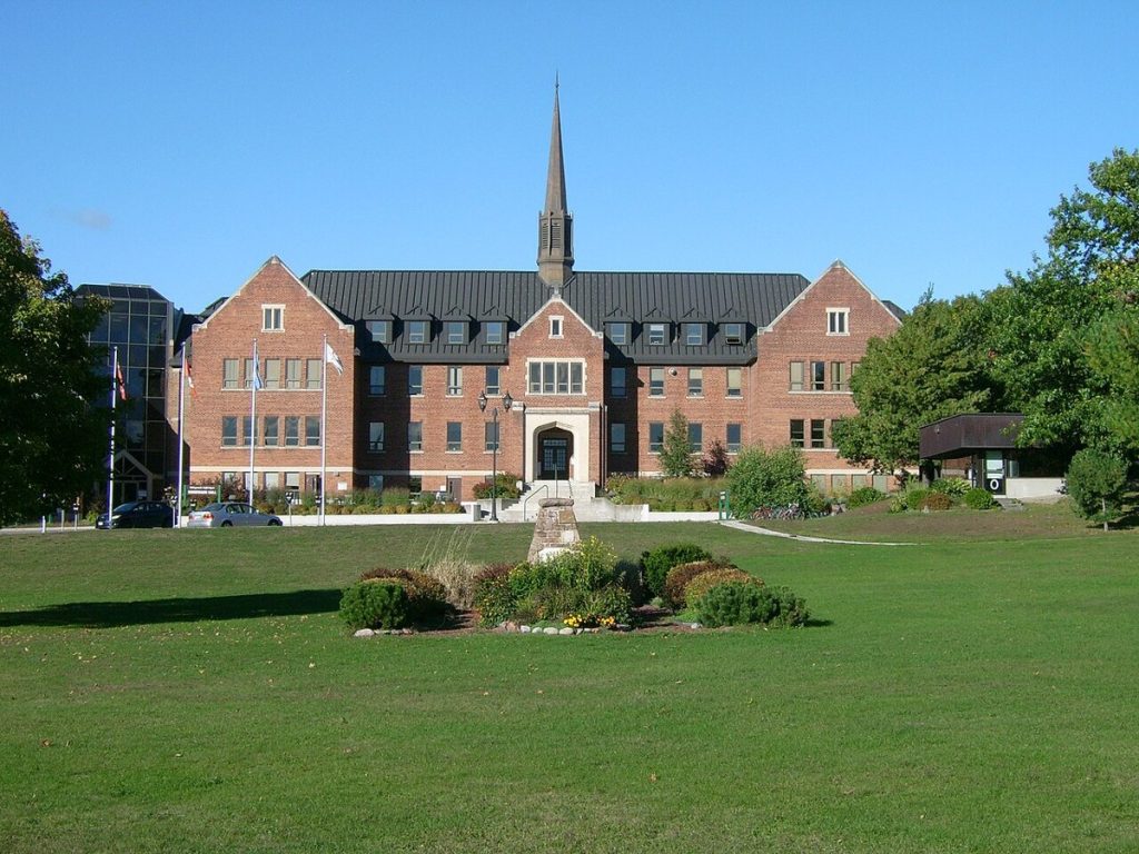 Shingwauk Hall, the former school’s main building, now part of Algoma University in Sault Ste. Marie, photographed in 2012.