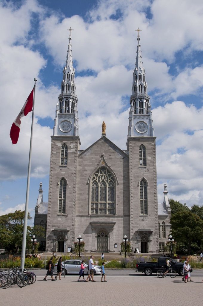 Notre-Dame Cathedral Basilica in Ottawa, photographed in 2017.