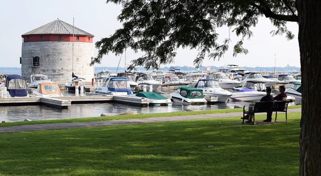 Shoal Tower in Kingston harbour, Ontario, photographed in 2017.