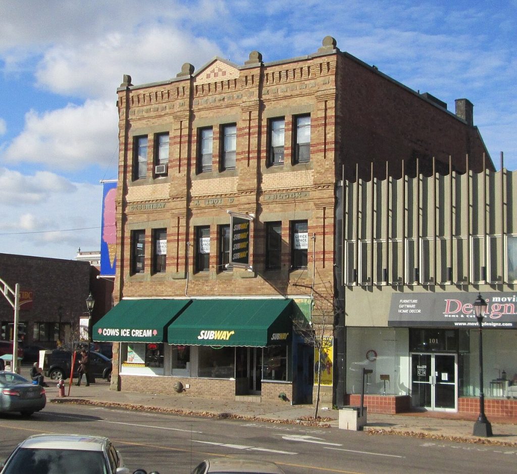Apothecaries Hall on Queen Street, Charlottetown, Prince Edward Island, photographed in 2013.
