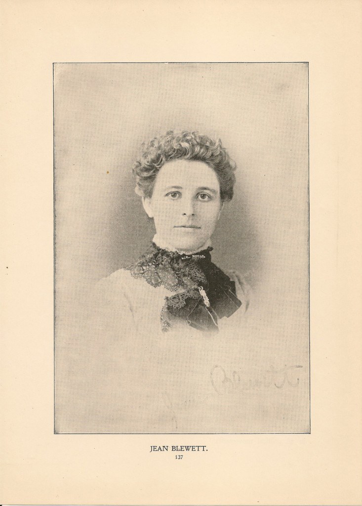 Jean Blewett, portrait from a book published around 1896.