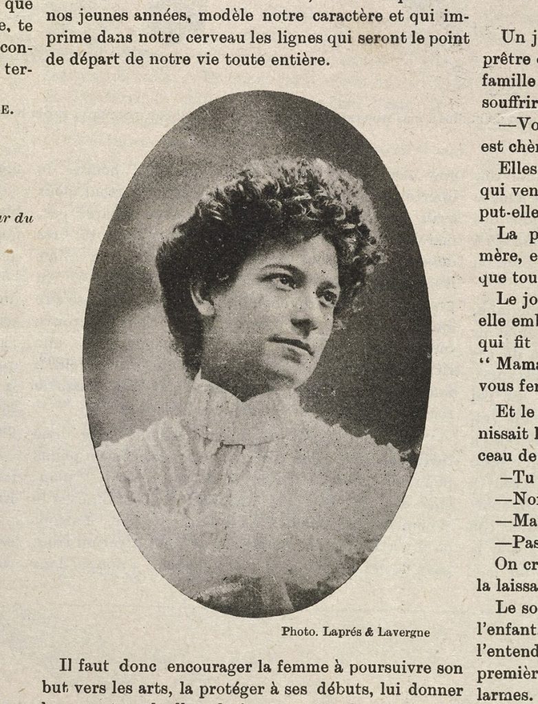 Idola Saint-Jean, portrait published in Le Monde illustré in 1901.