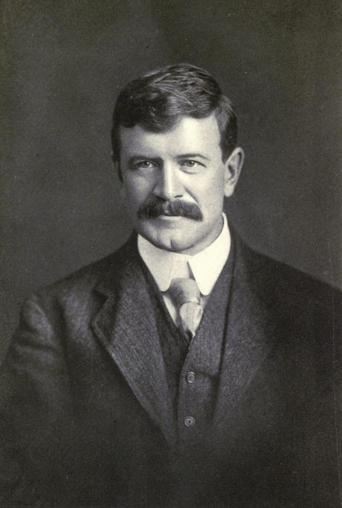Stephen Leacock, portrait published in 1913.