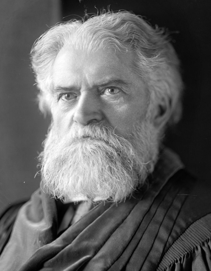 Simon Newcomb, between 1905 and 1909 (Harris & Ewing, Library of Congress).
