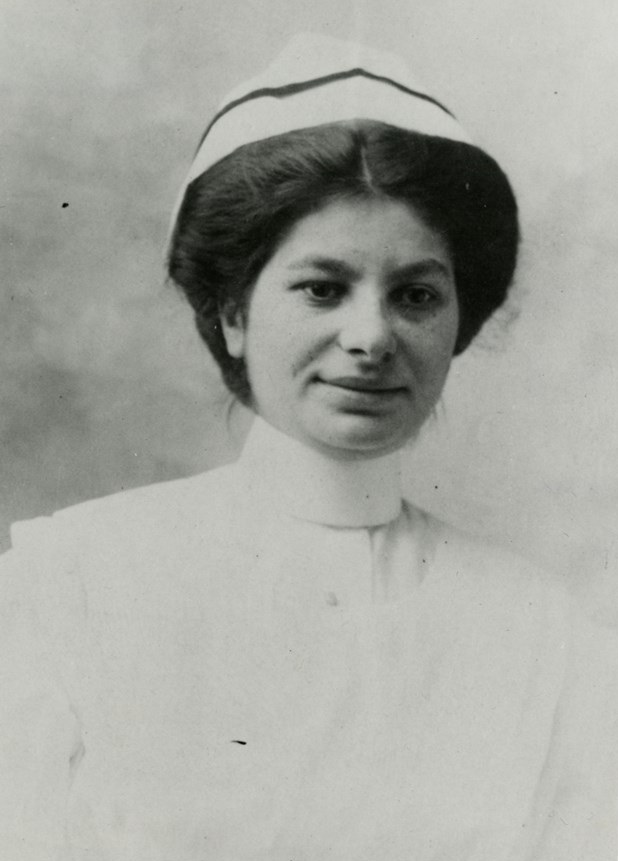 Dora Dworkin in her nurse’s uniform, around 1909 (Ontario Jewish Archives).