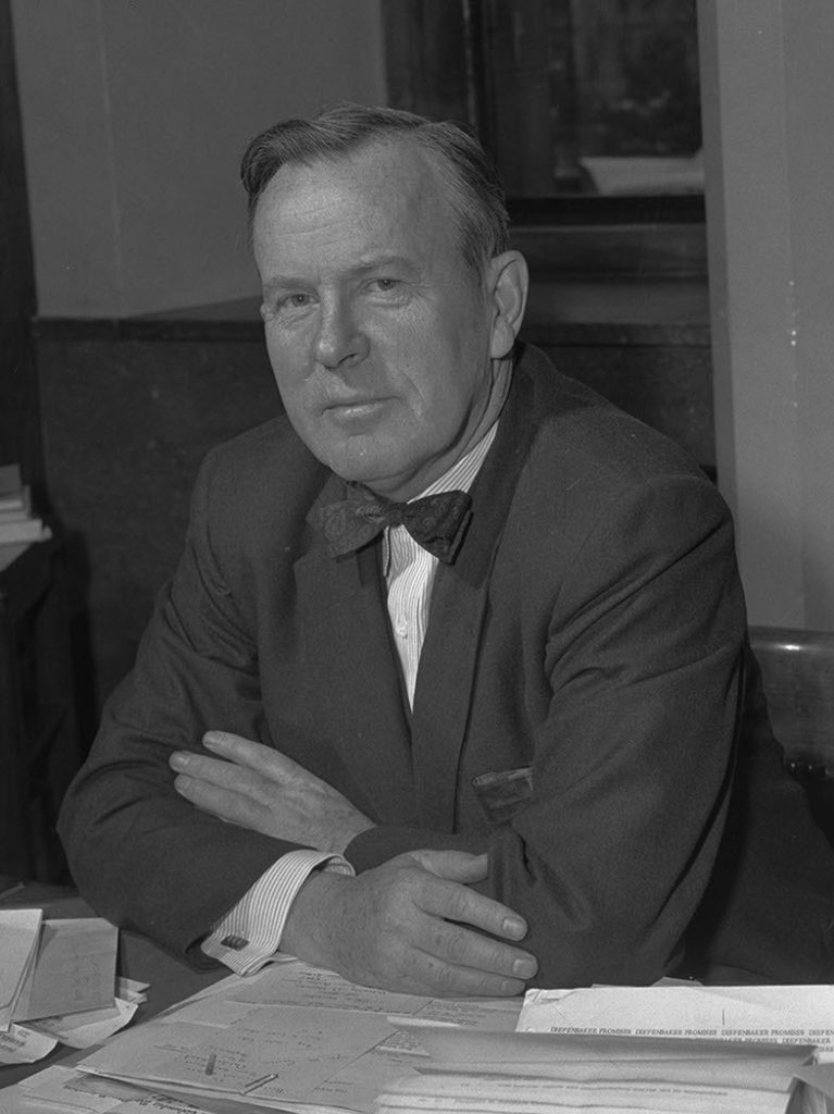 Lester B. Pearson in a photograph published in a 1957 National Film Board photostory about his Nobel Peace Prize.